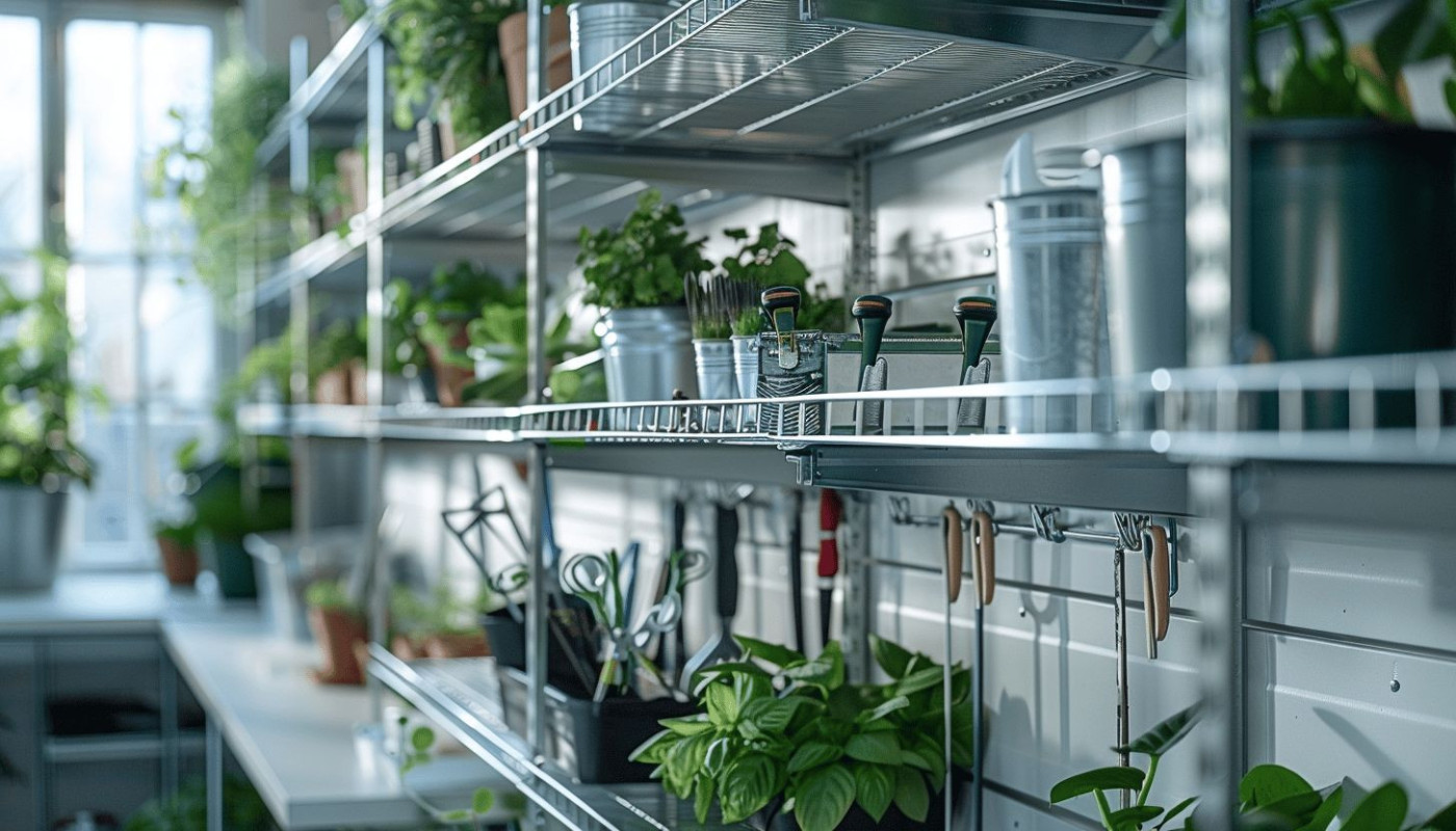 Solutions de stockage intelligentes pour outils de jardinage dans un petit espace